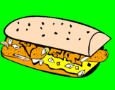 Coloring page Sandwich painted byeugenie