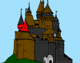 Coloring page Medieval castle painted bymanu
