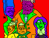 Coloring page Family of monsters painted byethan