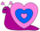 Coloring page Heart snail painted bysara
