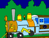 Coloring page Locomotive painted byjacob
