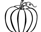 Coloring page Big pumpkin painted bypo