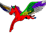 Coloring page Pegasus in flight painted bykendall