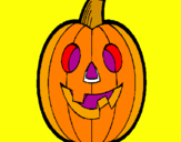 Coloring page Pumpkin painted bypp