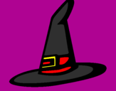 Coloring page Witch's hat painted byMELODI