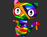 Coloring page Doodle the cat mummy painted bychristar