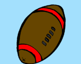 Coloring page American football ball painted bybrad