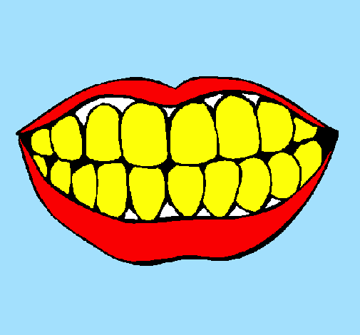 Coloring page Mouth and teeth painted bycecilia