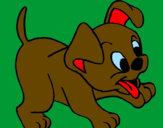 Coloring page Puppy painted byAleqsandra