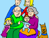 Coloring page Family  painted byMafalda