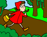 Coloring page Little red riding hood 4 painted byDennisse