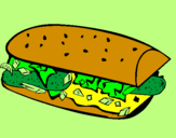 Coloring page Sandwich painted byRose