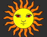 Coloring page Sun painted byJacob