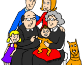 Coloring page Family  painted byandrea