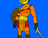 Coloring page Gladiator painted bygareth