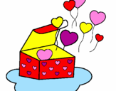 Coloring page Balloons painted byBOX OF LOVE 4 U