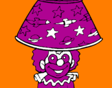 Coloring page Lamp clown painted byfer