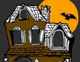 Coloring page Mysterious house painted bymadison