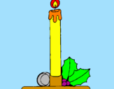 Coloring page Christmas candle painted bymelani