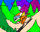 Coloring page Skier painted byIAN CORREA
