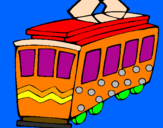 Coloring page Tram painted byvicente