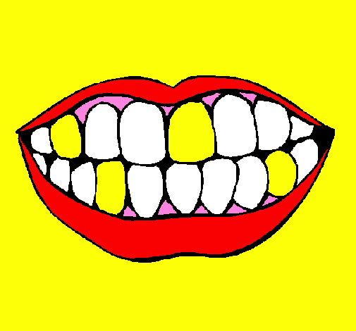 Coloring page Mouth and teeth painted byestefany