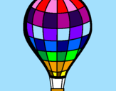 Coloring page Hot-air balloon painted bysimo