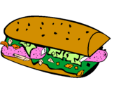 Coloring page Sandwich painted byemily