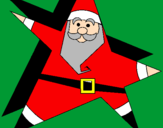 Coloring page Star shaped Father Christmas painted byZac and Jonathan