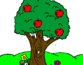 Coloring page Apple tree painted byNANA