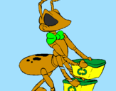 Coloring page Ant recycling painted byanna rose