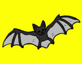 Coloring page Flying bat painted byelian