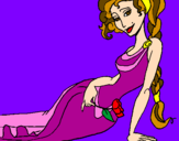 Coloring page Greek woman painted bybethany johnson