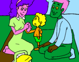 Coloring page The picnic painted byivanna@