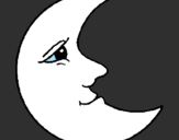 Coloring page Moon painted byCandie