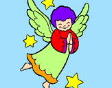 Coloring page Little angel painted bymichel