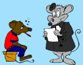 Coloring page Doctor and mouse patient painted byTay