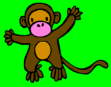 Coloring page Monkey painted byMaria Juliana