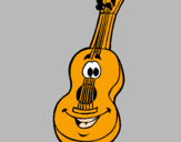 Coloring page Spanish guitar painted byMarga
