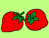 Coloring page strawberries painted byariela