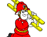 Coloring page Firefighter painted byfiremman