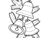 Coloring page 3 Christmas bells painted byyuan
