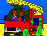 Coloring page Fire engine painted bymaximo