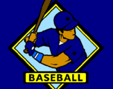 Coloring page Baseball logo painted bycary