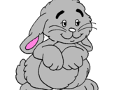 Coloring page Affectionate rabbit painted byivo