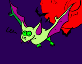 Coloring page Crazy bat painted byethan