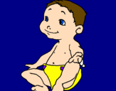 Coloring page Baby II painted byanonymous