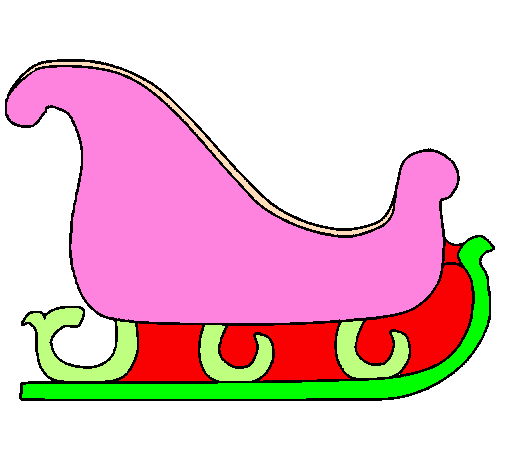 Coloring page Sleigh painted byALEJANDRA