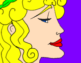Coloring page Woman's head painted byTIA