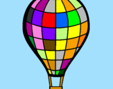 Coloring page Hot-air balloon painted byfernanda